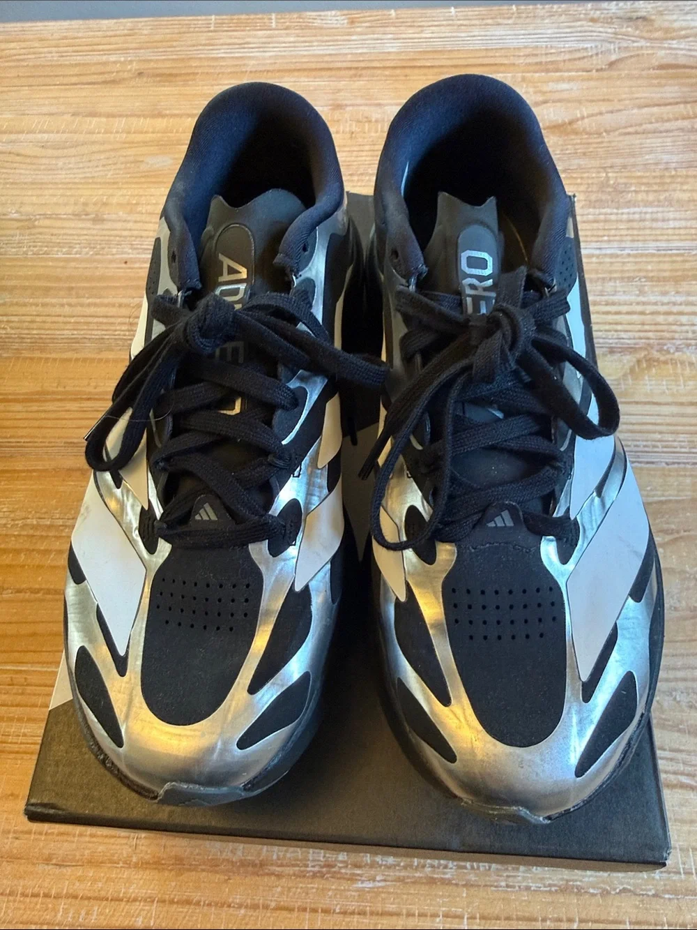 Adidas Evo SL  Black and Silver Performance Running Sneakers - Picture 2 of 7